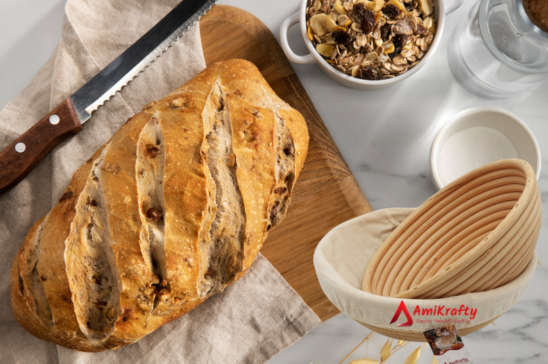 Classic American Sweet Bread Recipe with Amikrafty Bread Proofing Basket